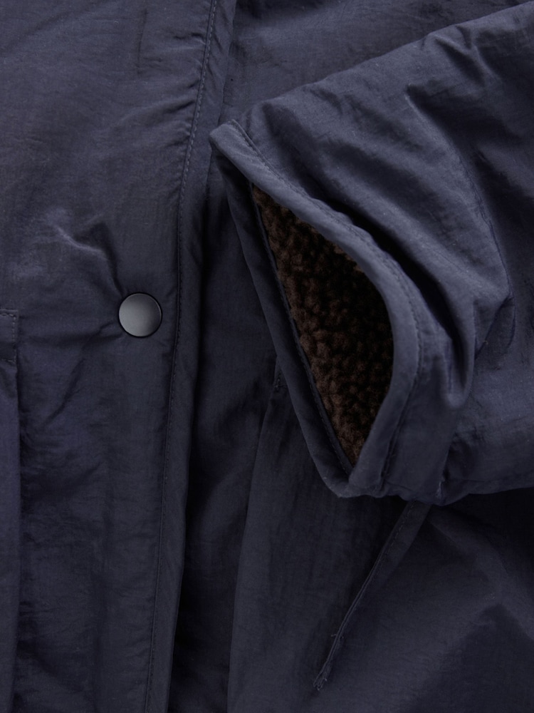 Navy Borg Reversible Rain Jacket - Image 12 of 12 Navy Borg Reversible Rain Jacket - Image 12 of 12