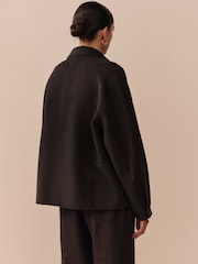 Chocolate Brown Handsewn Button Through Jacket - Image 4 of 9