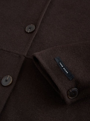 Chocolate Brown Handsewn Button Through Jacket - Image 8 of 9