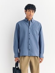 A.P.C. Blue Chemise Mateo Logo Shirt - Image 1 of 6