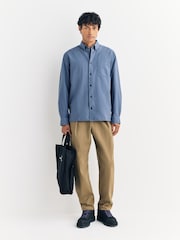 A.P.C. Blue Chemise Mateo Logo Shirt - Image 2 of 6