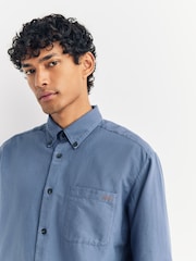 A.P.C. Blue Chemise Mateo Logo Shirt - Image 5 of 6