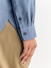 A.P.C. Blue Chemise Mateo Logo Shirt - Image 6 of 6
