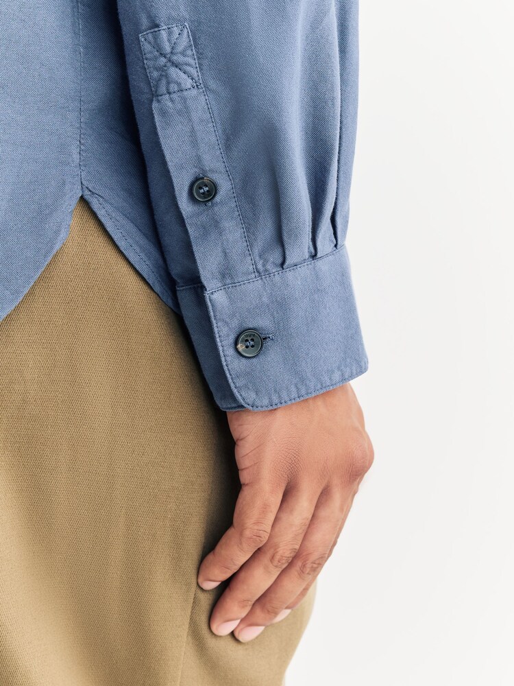 A.P.C. Blue Chemise Mateo Logo Shirt - Image 6 of 6