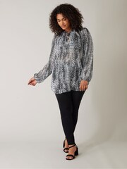 Evans Tie-Neck Long Sleeve Blouse - Image 2 of 4