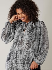Evans Tie-Neck Long Sleeve Blouse - Image 4 of 4