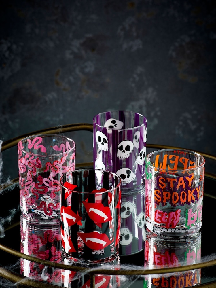 Eleanor Bowmer Set of 4 Multi Halloween Spooky Tumblers - Image 2 of 9