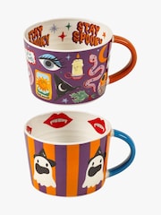 Eleanor Bowmer Set of 2 Multi Halloween Spooky Mugs - Image 3 of 8