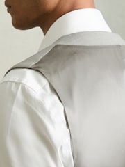 Reiss Grey Slice Puppytooth-Check Suit Waistcoat Wool-Blend - Image 5 of 9