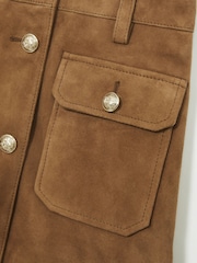 Reiss Connie Suede Flap Pocket Skirt - Imagen 4 de 4