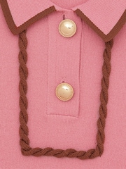 Reiss Pink Freeda 3-9 yrs Twist-Piped Knitted Dress - Image 5 of 6