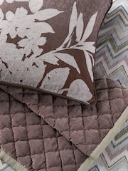 Bedeck of Belfast Dusky Pink Olive Green Claudia 100% Cotton Throw - Image 3 of 4