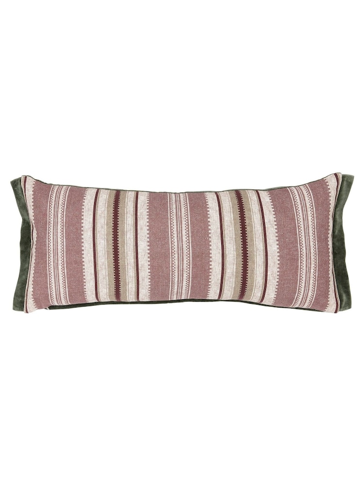 Bedeck of Belfast Linen Mulberry Red Green Elswyth Cushion - Image 2 of 4 Bedeck of Belfast Linen Mulberry Red Green Elswyth Cushion - Image 2 of 4