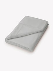 Helena Springfield Silver Brushed Plain 100% Cotton Dye Flat Bed Sheet - Image 2 of 2