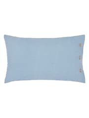 Bedeck of Belfast Cobalt Blue  Navy Nahla 100% Cotton Pillowcases Pair - Image 4 of 4