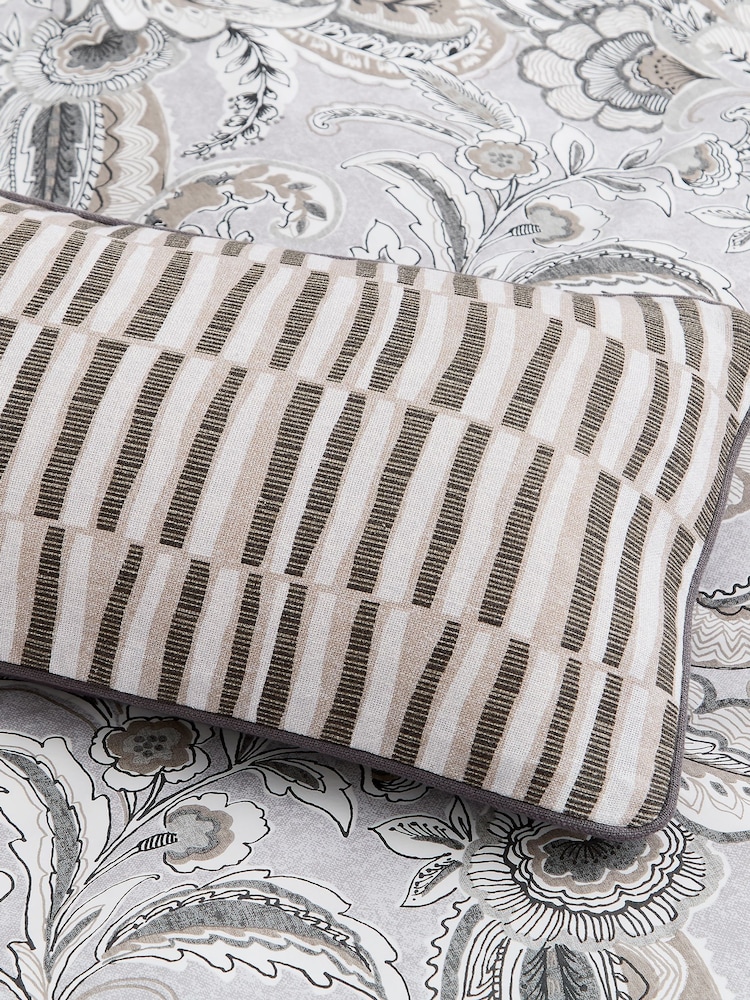 Bedeck of Belfast Charcoal Silver Kotana Cushion - Image 3 of 4