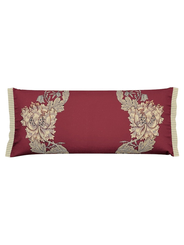 Morris & Co Red Gold Honeysuckle And Tulip Cushion - Image 2 of 4 Morris & Co Red Gold Honeysuckle And Tulip Cushion - Image 2 of 4
