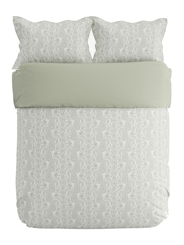 V&A Sage Silk Road Paisley Duvet Cover and Pillowcase Set - Image 4 of 4