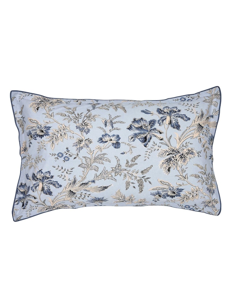 Bedeck of Belfast Powder Blue Linen Lorelei Duvet Cover and Pillowcase Set - Image 3 of 4