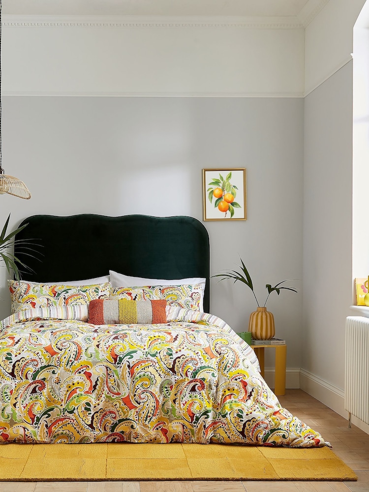 Helena Springfield Mango Penny Duvet Cover and Pillowcase Set - Image 1 of 6 Helena Springfield Mango Penny Duvet Cover and Pillowcase Set - Image 1 of 6