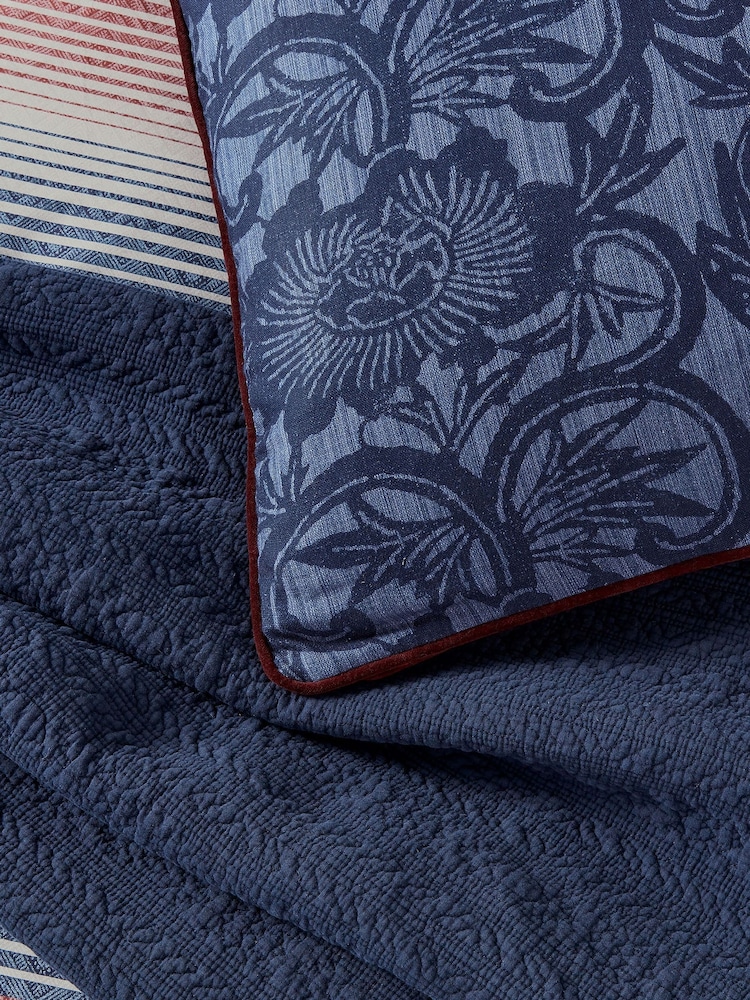 Bedeck of Belfast Navy Red Stafford Cushion - Image 2 of 4 Bedeck of Belfast Navy Red Stafford Cushion - Image 2 of 4