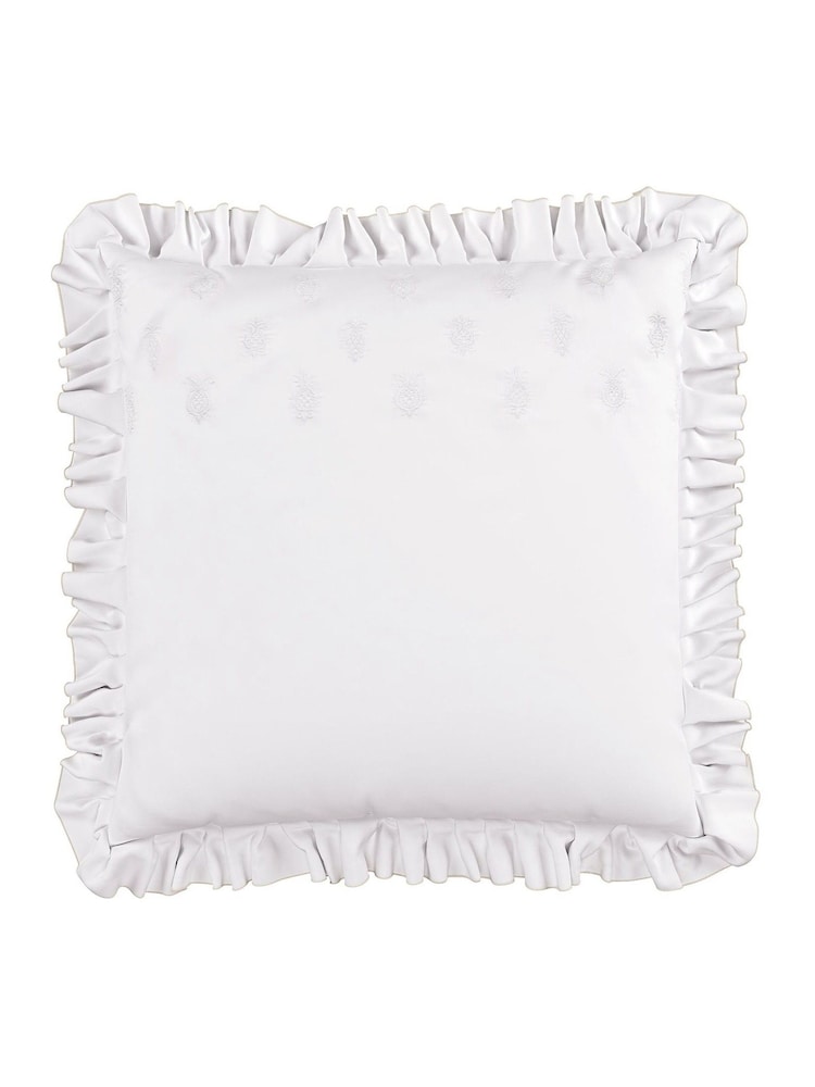 Sanderson White Pinery Embroidered Square Pillowcase Pair - Image 2 of 4 Sanderson White Pinery Embroidered Square Pillowcase Pair - Image 2 of 4