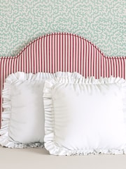 Sanderson White Pinery Embroidered Square Pillowcase Pair - Image 3 of 4