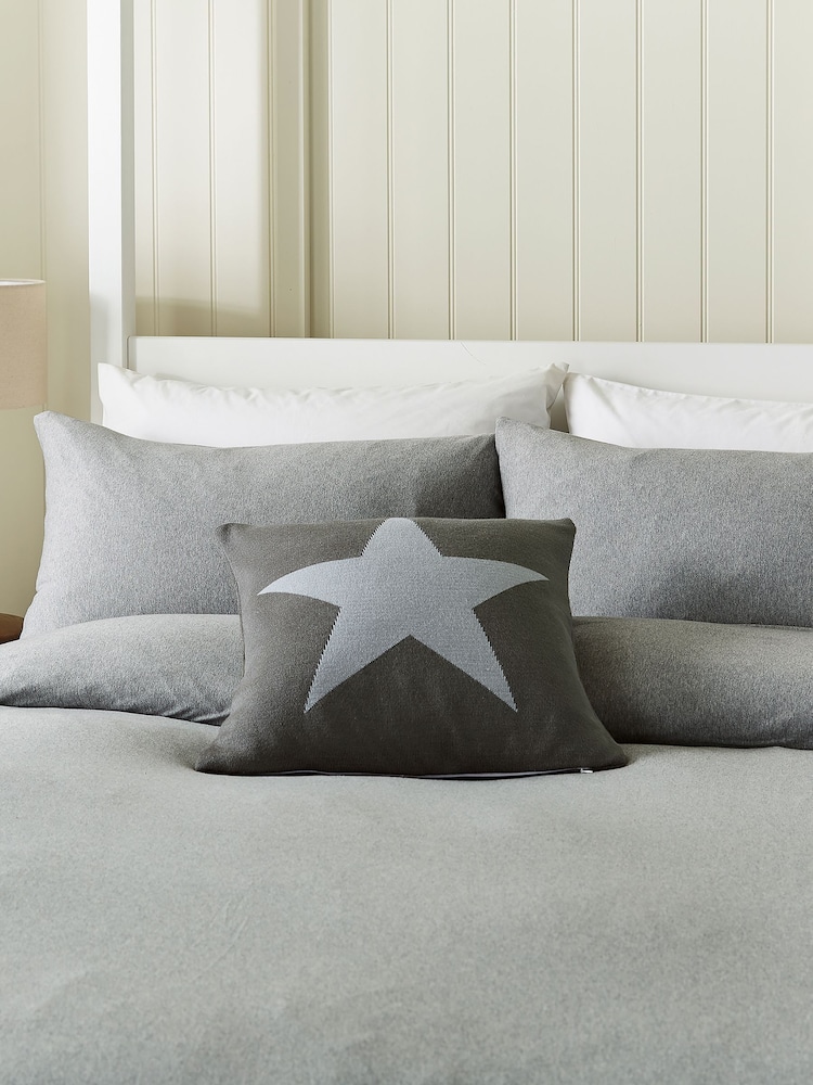 Helena Springfield Grey Jersey Duvet Cover and Pillowcase Set - Image 2 of 4