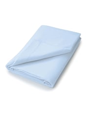 Helena Springfield Chambray Blue Brushed Plain 100% Cotton Dye Flat Bed Sheet - Image 1 of 2