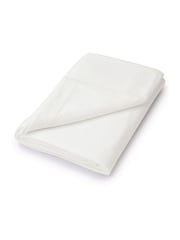 Helena Springfield White Brushed Plain 100% Cotton Dye Flat Bed Sheet - Image 2 of 2