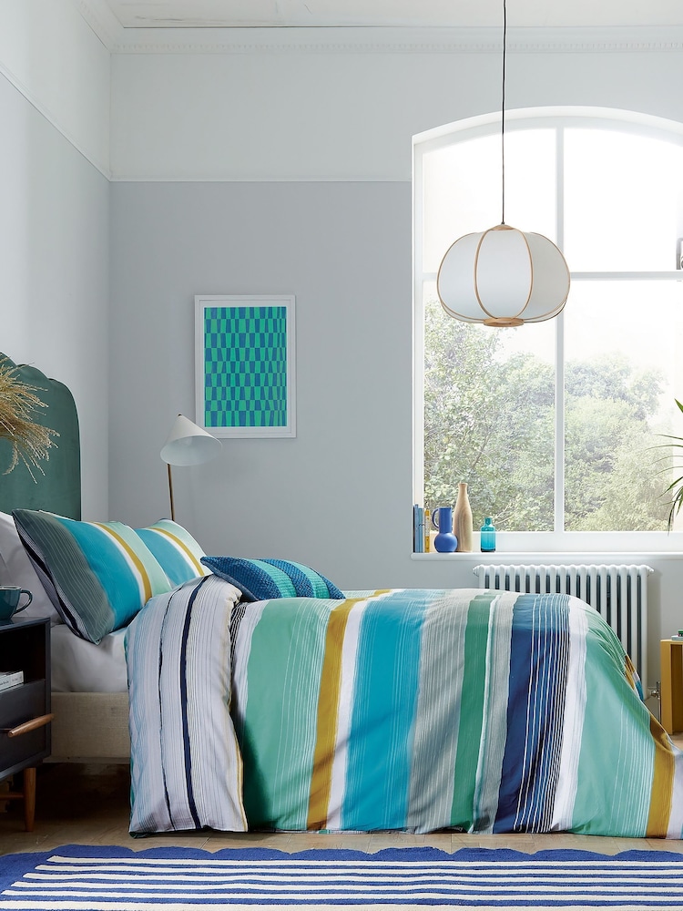 Helena Springfield Blue Carrie Duvet Cover and Pillowcase Set - Image 1 of 6 Helena Springfield Blue Carrie Duvet Cover and Pillowcase Set - Image 1 of 6