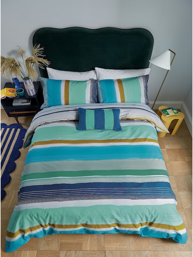 Helena Springfield Blue Carrie Duvet Cover and Pillowcase Set - Image 5 of 6