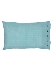 Bedeck of Belfast Teal Silver Mieko Pillowcase Pair - Image 4 of 4