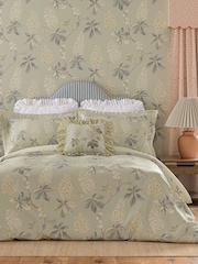 Sanderson Grey Blue Sage Chestnut Tree Duvet Cover and Pillowcase Set - Image 1 of 4