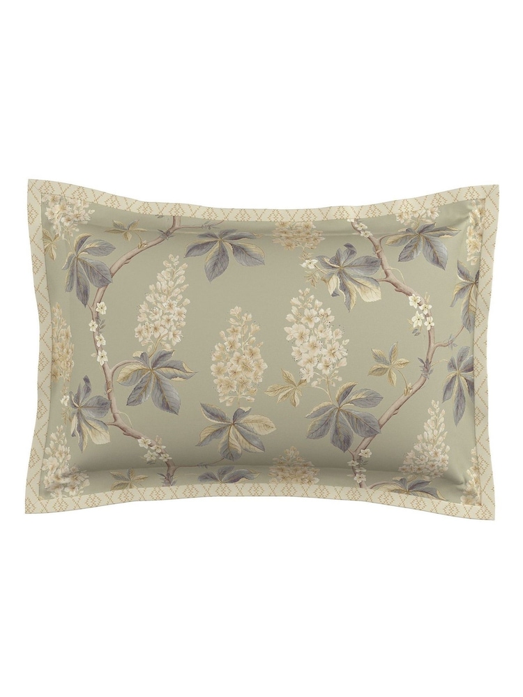 Sanderson Grey Blue Sage Chestnut Tree Duvet Cover and Pillowcase Set - Image 3 of 4