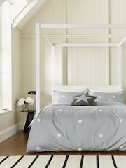 Helena Springfield Grey Tufted Star Duvet Cover and Pillowcase Set - Image 1 of 5