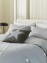 Helena Springfield Grey Tufted Star Duvet Cover and Pillowcase Set - Image 2 of 5