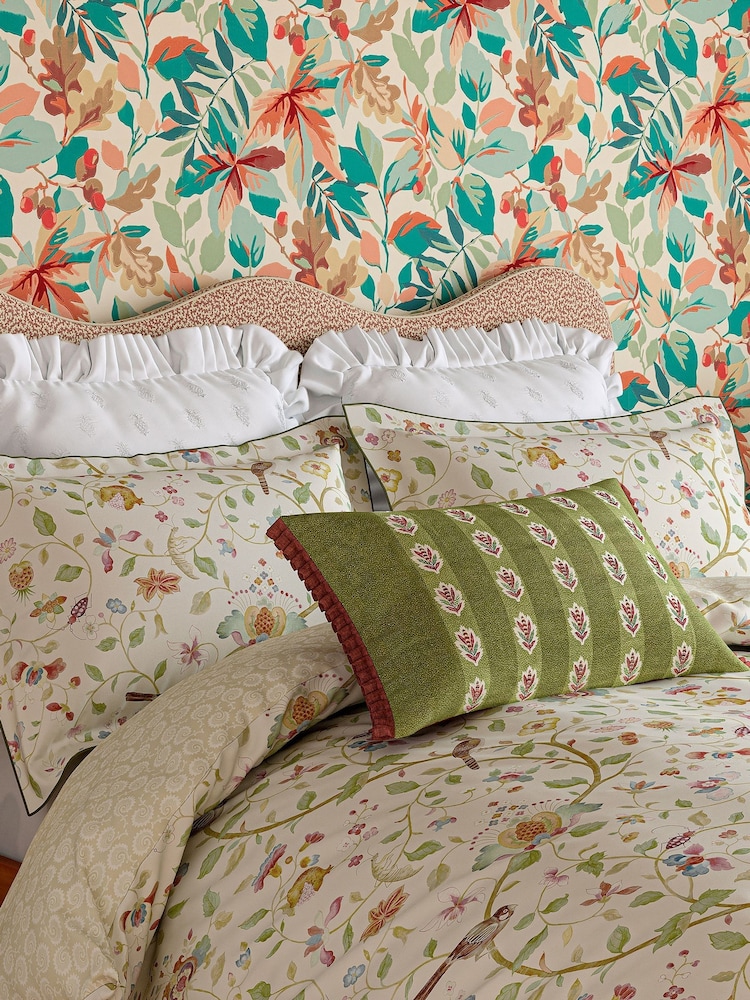 Sanderson Olive Mulberry Arils Garden Cushion - Image 1 of 4