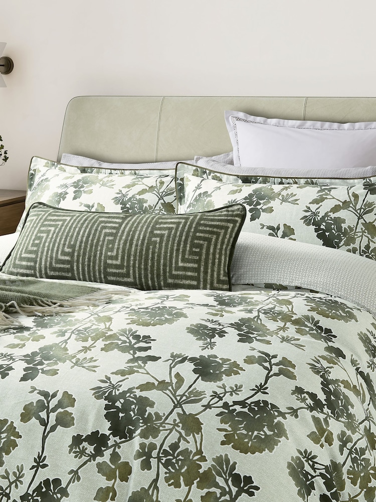 Bedeck of Belfast Yoko 100% Cotton Square Pillowcase Pair - Imagen 1 de 4