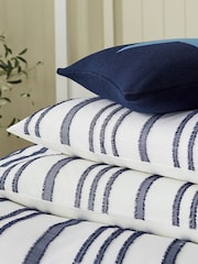 Helena Springfield Navy Clipped Stripe Duvet Cover and Pillowcase Set - Image 5 of 5