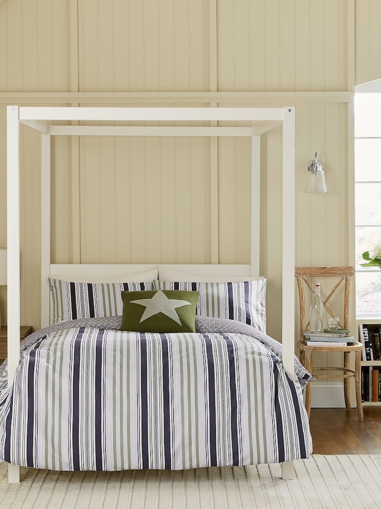 Helena Springfield Beach House Stripe Duvet Cover and Pillowcase Set - Imagen 1 de 5