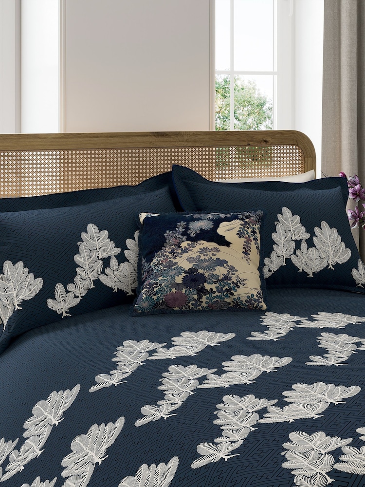 V&A Indigo Kyoto Garden Cushion - Image 1 of 4