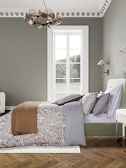 Bedeck of Belfast Set of 2 Charcoal Tan Zenda Pillowcases - Image 1 of 4
