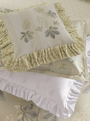 Sanderson Grey Blue Sage 100% Cotton Chestnut Tree Cushion - Image 3 of 4