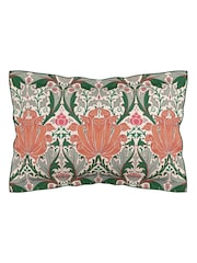 Morris & Co Peach Teal Helena Duvet Cover and Pillowcase Set - Image 3 of 5
