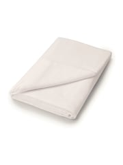 Helena Springfield Ivory Brushed Plain 100% Cotton Dye Flat Bed Sheet - Image 2 of 2