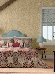 Morris & Co Red Honeysuckle & Tulip 100% Cotton Duvet Cover and Pillowcase Set - Image 1 of 5