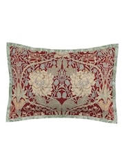 Morris & Co Red Honeysuckle & Tulip 100% Cotton Duvet Cover and Pillowcase Set - Image 3 of 5