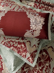 Morris & Co Red Honeysuckle & Tulip 100% Cotton Duvet Cover and Pillowcase Set - Image 4 of 5