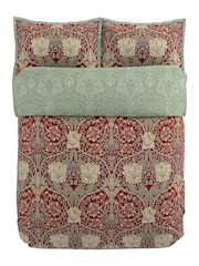 Morris & Co Red Honeysuckle & Tulip 100% Cotton Duvet Cover and Pillowcase Set - Image 5 of 5
